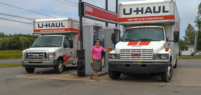 Flo with her super sized Truck